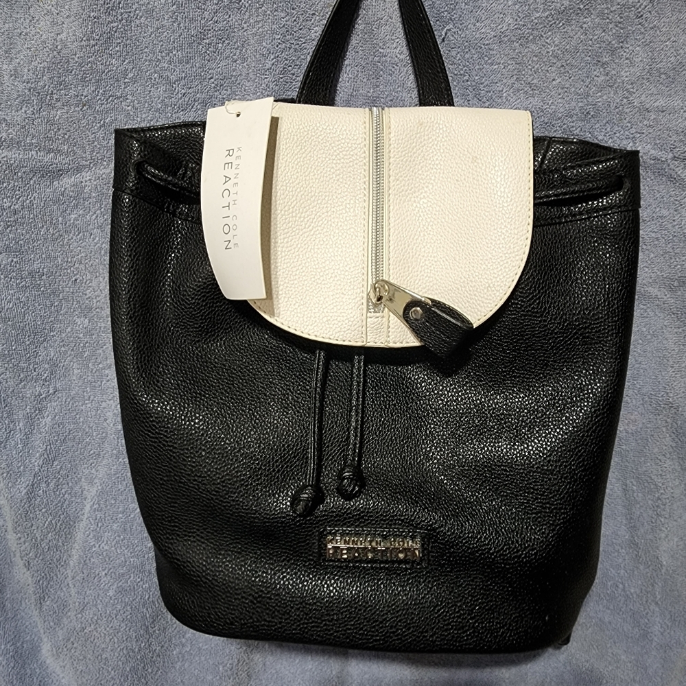 Kenneth Cole reaction backpack style purse black and white